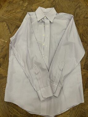Brooks Brothers Lavender Gingham Dress Shirt